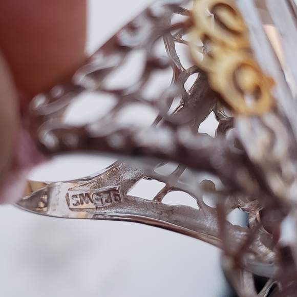 56 Carat Cubic Zirconia 925 Silver Cocktail Ring - Picture 5 of 6